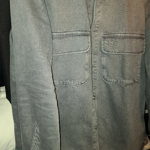 Zara M Grey Denim Overshirt - Picture 7 of 9